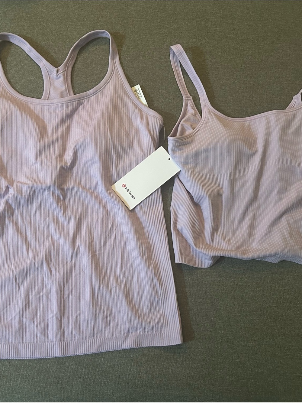 NWT lululemon athletica Women's Ribbed Lavender Tank Top Bundle